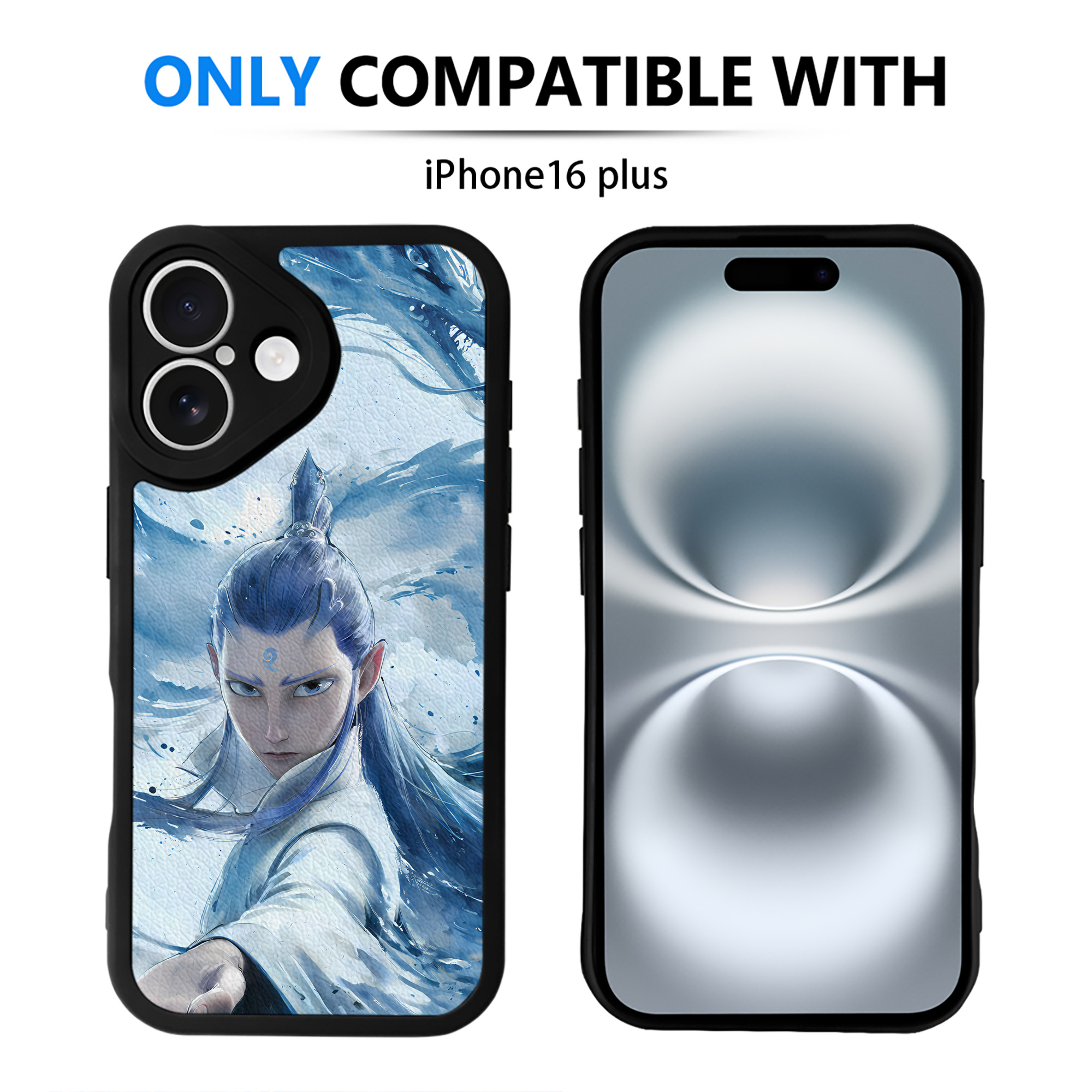 （画像用） Ne Zha 2 ナタ 魔童の大暴れ 【iPhone 16シリーズ対応】シリコンスマホケース（レザー調） 材質：シリコン